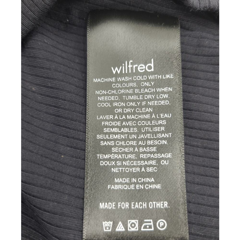 Wilfred Merci Tank Top Black Halter Cropped Ribbed 2XS Max Stretch NWT - Picture 7 of 8